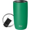 image:imageSimple Modern Travel Coffee Mug Tumbler with Flip Lid  Reusable Insulated Stainless Steel Cold Brew Iced Coffee Cup Thermos  Gifts for Women Men Him Her  Voyager Collection  16oz  Midnight Black  with Flip Lid Reusable Insulated Cold Brew Iced Coffee Cup ThermosKelly Green