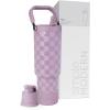 image:imageSimple Modern Trek Pivot  40oz Flip Straw Tumbler with Handle  Water Bottle amp Boot  Interchangeable Straw amp Chug Lids  Insulated Stainless Steel Jug  Gym Sports Outdoors  Sea Glass SagePattern Lavender Checkmate