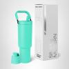image:imageSimple Modern Trek Pivot  40oz Flip Straw Tumbler with Handle  Water Bottle amp Boot  Interchangeable Straw amp Chug Lids  Insulated Stainless Steel Jug  Gym Sports Outdoors  Sea Glass SageTropical Wave