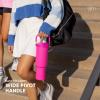image:imageSimple Modern Trek Pivot  40oz Flip Straw Tumbler with Handle  Water Bottle amp Boot  Interchangeable Straw amp Chug Lids  Insulated Stainless Steel Jug  Gym Sports Outdoors  Sea Glass SagePattern Blush Tie Dye