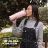image:imageSimple Modern Trek Pivot  40oz Flip Straw Tumbler with Handle  Water Bottle amp Boot  Interchangeable Straw amp Chug Lids  Insulated Stainless Steel Jug  Gym Sports Outdoors  Sea Glass SagePattern Blush Tie Dye