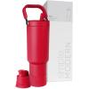 image:imageSimple Modern Trek Pivot  40oz Flip Straw Tumbler with Handle  Water Bottle amp Boot  Interchangeable Straw amp Chug Lids  Insulated Stainless Steel Jug  Gym Sports Outdoors  Sea Glass SageEmber Red