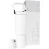image:imageSimple Modern Trek Pivot  40oz Flip Straw Tumbler with Handle  Water Bottle amp Boot  Interchangeable Straw amp Chug Lids  Insulated Stainless Steel Jug  Gym Sports Outdoors  Sea Glass SageWinter White