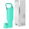 image:imageSimple Modern Trek Pivot  40oz Flip Straw Tumbler with Handle  Water Bottle amp Boot  Interchangeable Straw amp Chug Lids  Insulated Stainless Steel Jug  Gym Sports Outdoors  Sea Glass SageTropical Wave