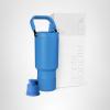 image:imageSimple Modern Trek Pivot  40oz Flip Straw Tumbler with Handle  Water Bottle amp Boot  Interchangeable Straw amp Chug Lids  Insulated Stainless Steel Jug  Gym Sports Outdoors  Sea Glass SageSupersonic Blue