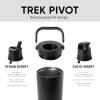 image:imageSimple Modern Trek Pivot  40oz Flip Straw Tumbler with Handle  Water Bottle amp Boot  Interchangeable Straw amp Chug Lids  Insulated Stainless Steel Jug  Gym Sports Outdoors  Sea Glass SagePattern Purple Breeze Houndstooth