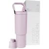 image:imageSimple Modern Trek Pivot  40oz Flip Straw Tumbler with Handle  Water Bottle amp Boot  Interchangeable Straw amp Chug Lids  Insulated Stainless Steel Jug  Gym Sports Outdoors  Sea Glass SageLavender Mist