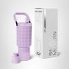 image:imageSimple Modern Trek Pivot  40oz Flip Straw Tumbler with Handle  Water Bottle amp Boot  Interchangeable Straw amp Chug Lids  Insulated Stainless Steel Jug  Gym Sports Outdoors  Sea Glass SagePattern Purple Breeze Houndstooth