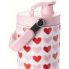 image:imageSimple Modern Trek Pivot  40oz Flip Straw Tumbler with Handle  Water Bottle amp Boot  Interchangeable Straw amp Chug Lids  Insulated Stainless Steel Jug  Gym Sports Outdoors  Sea Glass SageHearts on White
