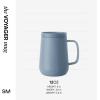 image:imageSimple Modern Voyager Signature Mug  Travel Coffee Tumbler with 360 Lid and Handle  CeramicLined Insulated Stainless Steel Iced Cold Brew Cup  12oz ForestBlue Dune