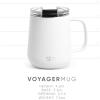 image:imageSimple Modern Voyager Signature Mug  Travel Coffee Tumbler with 360 Lid and Handle  CeramicLined Insulated Stainless Steel Iced Cold Brew Cup  12oz ForestWinter White
