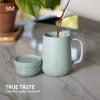image:imageSimple Modern Voyager Signature Mug  Travel Coffee Tumbler with 360 Lid and Handle  CeramicLined Insulated Stainless Steel Iced Cold Brew Cup  12oz ForestBlush