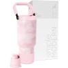 image:imageSimple Modern Trek Pivot  40oz Flip Straw Tumbler with Handle  Water Bottle amp Boot  Interchangeable Straw amp Chug Lids  Insulated Stainless Steel Jug  Gym Sports Outdoors  Sea Glass SagePattern Blush Tie Dye