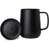 image:imageSimple Modern Voyager Signature Mug  Travel Coffee Tumbler with 360 Lid and Handle  CeramicLined Insulated Stainless Steel Iced Cold Brew Cup  12oz Forest Midnight Black