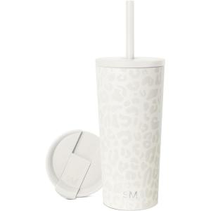 image:imageSimple Modern Insulated Tumbler with Lid and Straw  Iced Coffee Cup Reusable Stainless Steel Water Bottle Travel Mug  Gifts for Women Men Her Him  Classic Collection  24oz  Lavender MistPattern Cream Leopard