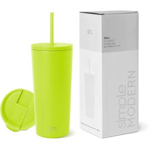image:imageSimple Modern Insulated Tumbler with Lid and Straw  Iced Coffee Cup Reusable Stainless Steel Water Bottle Travel Mug  Gifts for Women Men Her Him  Classic Collection  24oz  Lavender MistGreen Apple
