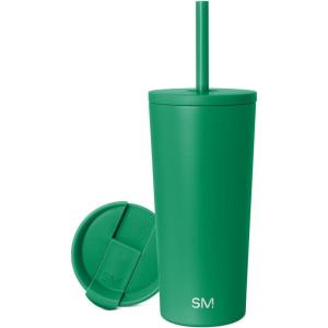 image:imageSimple Modern Insulated Tumbler with Lid and Straw  Iced Coffee Cup Reusable Stainless Steel Water Bottle Travel Mug  Gifts for Women Men Her Him  Classic Collection  24oz  Lavender MistKelly Green