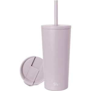 image:imageSimple Modern Insulated Tumbler with Lid and Straw  Iced Coffee Cup Reusable Stainless Steel Water Bottle Travel Mug  Gifts for Women Men Her Him  Classic Collection  24oz  Lavender MistLavender Mist
