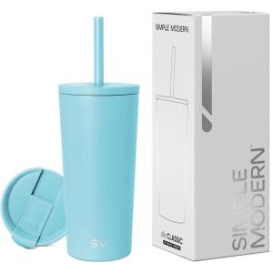 image:imageSimple Modern Insulated Tumbler with Lid and Straw  Iced Coffee Cup Reusable Stainless Steel Water Bottle Travel Mug  Gifts for Women Men Her Him  Classic Collection  24oz  Lavender MistNantucket Tides