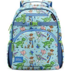 image:imageSimple Modern Medium Disney Toddler Backpack for School Girls and Boys  Kindergarten Elementary Kids Backpack  Fletcher Collection  Kids  15 tall  The Little Mermaid Ariels TreasuresDisney Buzz and Woody Adventures