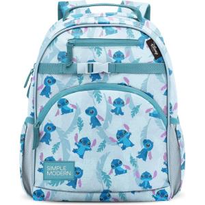 image:imageSimple Modern Medium Disney Toddler Backpack for School Girls and Boys  Kindergarten Elementary Kids Backpack  Fletcher Collection  Kids  15 tall  The Little Mermaid Ariels TreasuresDisney Tropical Stitch