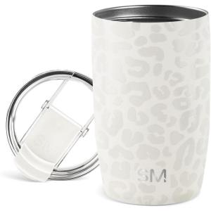 image:imageSimple Modern Travel Coffee Mug Tumbler with Flip Lid  Reusable Insulated Stainless Steel Cold Brew Iced Coffee Cup Thermos  Gifts for Women Men Him Her  Voyager Collection  16oz  Midnight Black  with Flip Lid Reusable Insulated Cold Brew Iced Coffee Cup ThermosPattern Cream Leopard