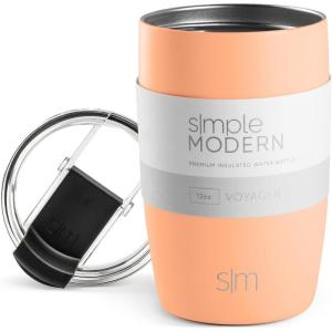 image:imageSimple Modern Travel Coffee Mug Tumbler with Flip Lid  Reusable Insulated Stainless Steel Cold Brew Iced Coffee Cup Thermos  Gifts for Women Men Him Her  Voyager Collection  16oz  Midnight Black  with Flip Lid Reusable Insulated Cold Brew Iced Coffee Cup ThermosBellini