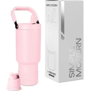 image:imageSimple Modern Trek Pivot  40oz Flip Straw Tumbler with Handle  Water Bottle amp Boot  Interchangeable Straw amp Chug Lids  Insulated Stainless Steel Jug  Gym Sports Outdoors  Sea Glass SageBlush