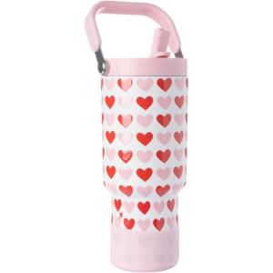 image:imageSimple Modern Trek Pivot  40oz Flip Straw Tumbler with Handle  Water Bottle amp Boot  Interchangeable Straw amp Chug Lids  Insulated Stainless Steel Jug  Gym Sports Outdoors  Sea Glass SageHearts on White