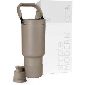 image:imageSimple Modern Trek Pivot  40oz Flip Straw Tumbler with Handle  Water Bottle amp Boot  Interchangeable Straw amp Chug Lids  Insulated Stainless Steel Jug  Gym Sports Outdoors  Sea Glass SageHazelnut