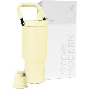 image:imageSimple Modern Trek Pivot  40oz Flip Straw Tumbler with Handle  Water Bottle amp Boot  Interchangeable Straw amp Chug Lids  Insulated Stainless Steel Jug  Gym Sports Outdoors  Sea Glass SageButtercup