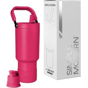 image:imageSimple Modern Trek Pivot  40oz Flip Straw Tumbler with Handle  Water Bottle amp Boot  Interchangeable Straw amp Chug Lids  Insulated Stainless Steel Jug  Gym Sports Outdoors  Sea Glass SageBerry Twist
