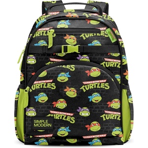 image:imageSimple Modern Large Minecraft Kids Backpack for School Girls and Boys  Elementary Backpack for Teen  Fletcher Collection  Kids  16 tall  Minecraft MashupTmnt Turtles Unite