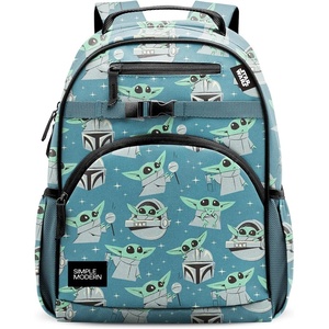 image:imageSimple Modern Large Minecraft Kids Backpack for School Girls and Boys  Elementary Backpack for Teen  Fletcher Collection  Kids  16 tall  Minecraft MashupStar Wars Grogu Doodle