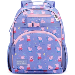 image:imageSimple Modern Large Minecraft Kids Backpack for School Girls and Boys  Elementary Backpack for Teen  Fletcher Collection  Kids  16 tall  Minecraft MashupPeppa Pig Bubbles