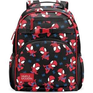 image:imageSimple Modern Large Minecraft Kids Backpack for School Girls and Boys  Elementary Backpack for Teen  Fletcher Collection  Kids  16 tall  Minecraft MashupMarvel Go Spidey Go