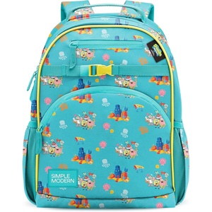 image:imageSimple Modern Large Minecraft Kids Backpack for School Girls and Boys  Elementary Backpack for Teen  Fletcher Collection  Kids  16 tall  Minecraft MashupSpongebob Pals