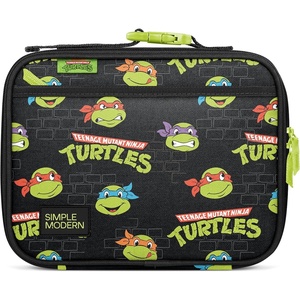 image:imageSimple Modern Minecraft Kids Lunch Box for School  Reusable Insulated Lunch Bag for Toddler Girl and Boy  Exterior amp Interior Pockets  Hadley Collection  Minecraft MashupTMNT Turtles Unite