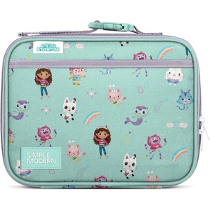 image:imageSimple Modern Minecraft Kids Lunch Box for School  Reusable Insulated Lunch Bag for Toddler Girl and Boy  Exterior amp Interior Pockets  Hadley Collection  Minecraft MashupGabbys Dollhouse Gabbys Friends