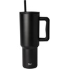 image:imageSimple Modern 40 oz Trek Tumbler with Handle and Straw Lid  Cup Holder Friendly Insulated Stainless Steel Travel Mug  Raspberry Vibes Midnight Black