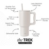 image:imageSimple Modern 40 oz Trek Tumbler with Handle and Straw Lid  Cup Holder Friendly Insulated Stainless Steel Travel Mug  Raspberry VibesAlmond Birch