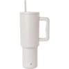 image:imageSimple Modern 40 oz Trek Tumbler with Handle and Straw Lid  Cup Holder Friendly Insulated Stainless Steel Travel Mug  Raspberry VibesAlmond Birch