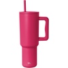 image:imageSimple Modern 40 oz Trek Tumbler with Handle and Straw Lid  Cup Holder Friendly Insulated Stainless Steel Travel Mug  Raspberry VibesBerry Twist