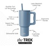 image:imageSimple Modern 40 oz Trek Tumbler with Handle and Straw Lid  Cup Holder Friendly Insulated Stainless Steel Travel Mug  Raspberry VibesBlue Dune