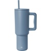 image:imageSimple Modern 40 oz Trek Tumbler with Handle and Straw Lid  Cup Holder Friendly Insulated Stainless Steel Travel Mug  Raspberry VibesBlue Dune
