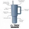 image:imageSimple Modern 40 oz Trek Tumbler with Handle and Straw Lid  Cup Holder Friendly Insulated Stainless Steel Travel Mug  Raspberry VibesBlue Dune
