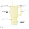 image:imageSimple Modern 40 oz Trek Tumbler with Handle and Straw Lid  Cup Holder Friendly Insulated Stainless Steel Travel Mug  Raspberry VibesButtercup