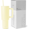image:imageSimple Modern 40 oz Trek Tumbler with Handle and Straw Lid  Cup Holder Friendly Insulated Stainless Steel Travel Mug  Raspberry VibesButtercup