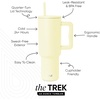 image:imageSimple Modern 40 oz Trek Tumbler with Handle and Straw Lid  Cup Holder Friendly Insulated Stainless Steel Travel Mug  Raspberry VibesButtercup