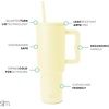 image:imageSimple Modern 40 oz Trek Tumbler with Handle and Straw Lid  Cup Holder Friendly Insulated Stainless Steel Travel Mug  Raspberry VibesButtercup